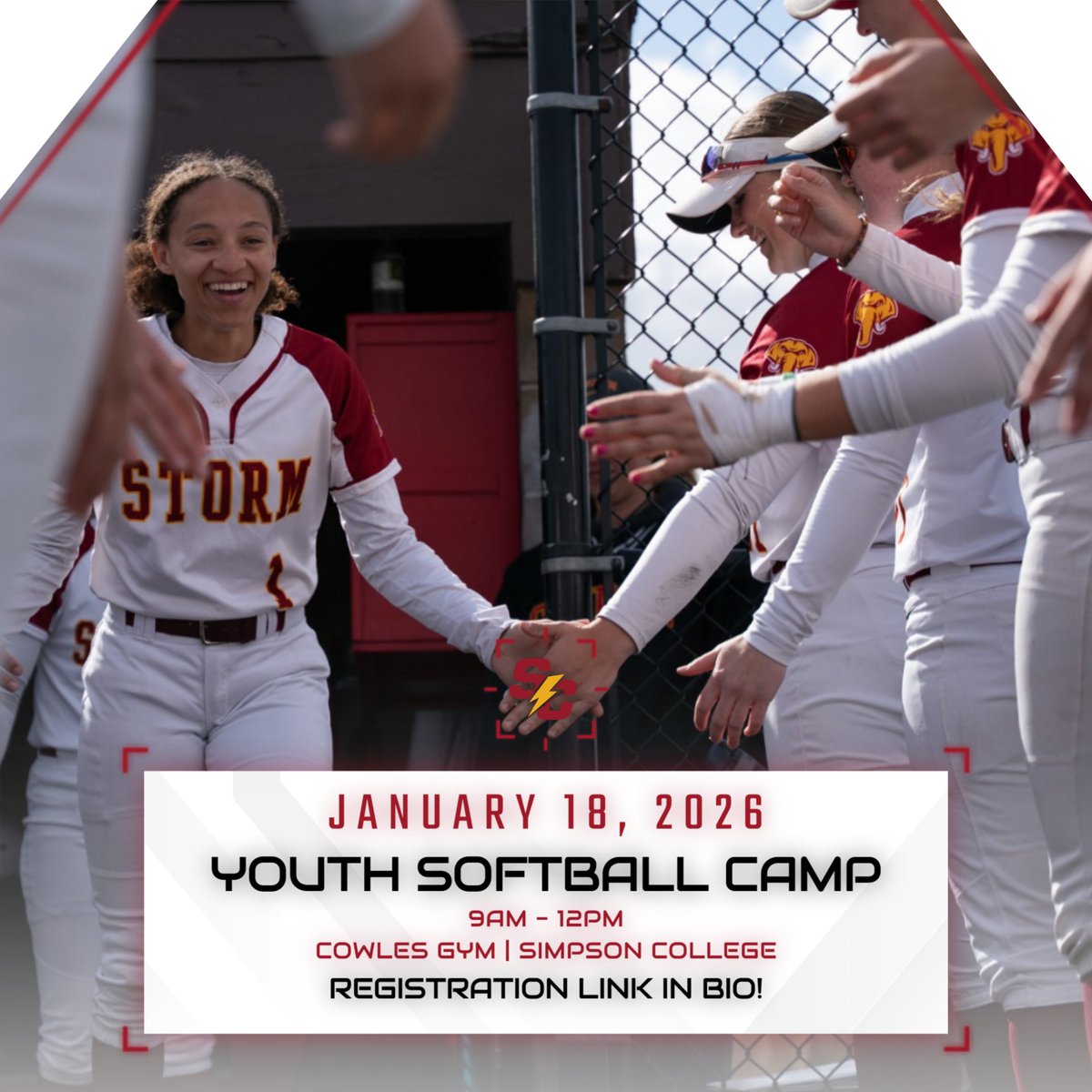 Very few spots left for our upcoming Youth Camp! Sign Up Today! #RollStorm

simpsonsoftballcamps.com