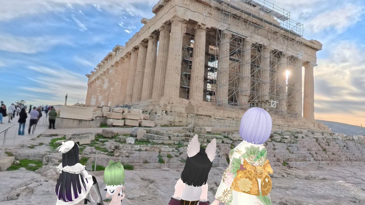 VRC_SATOSHI's tweet photo. 昨日のルーキー（昭和27年）さんのギリシャ旅行360度写真ワールド
博識な方々に解説をしていただいて、より楽しめました✨ https://t.co/wKLZri8XVD