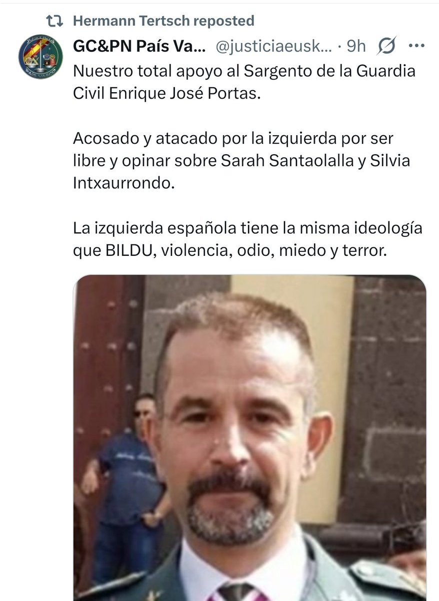 Hermann Tertsch defiende al Guardia Civil que se dedica en redes a llamar "putas" a mujeres, a poner mensajes racistas o a decir que la madre de Sánchez debería haberlo abortado, entre otras "perlas". Esto es VOX.