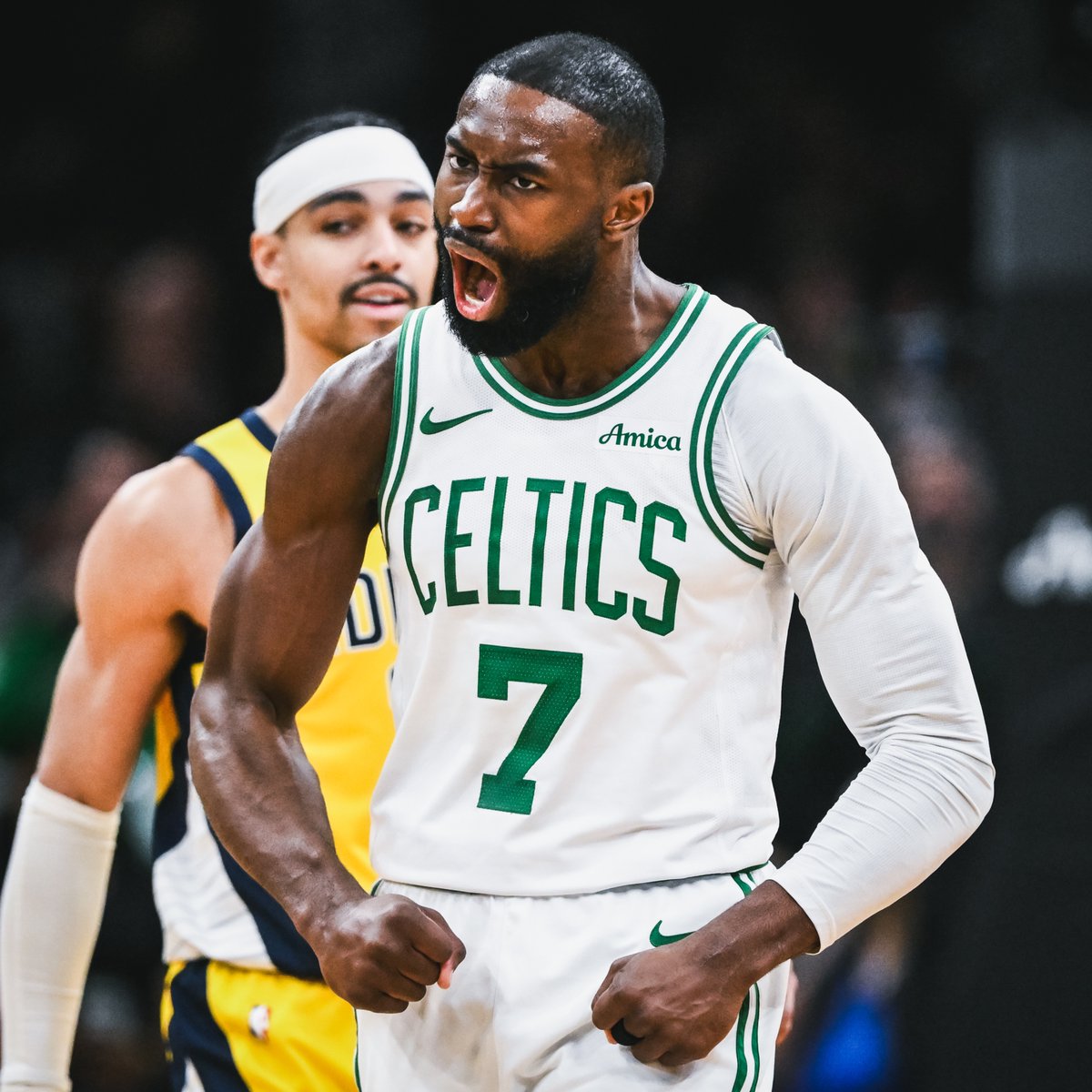 celtics's tweet image. Jaylen Brown in December:

✅ 31.7 PPG (1st in NBA)
✅ 6.4 RPG
✅ 5.4 APG
✅ 53.8% FG
✅ 42.6% 3PT
✅ Only East player to average 30/6/5
✅ 30+ points in 9 of his 10 games

🤔