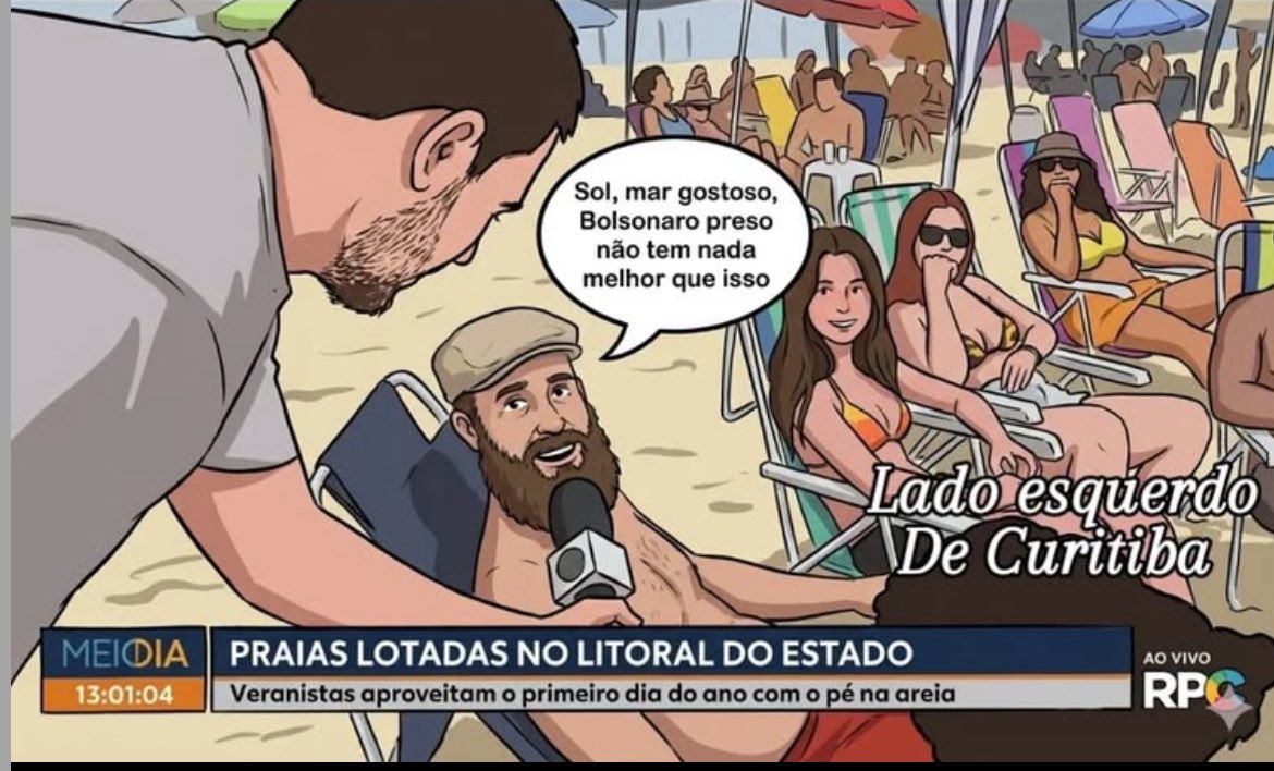 Sol, mar gostoso e Bolsonaro preso. Não tem nada melhor do que isso.