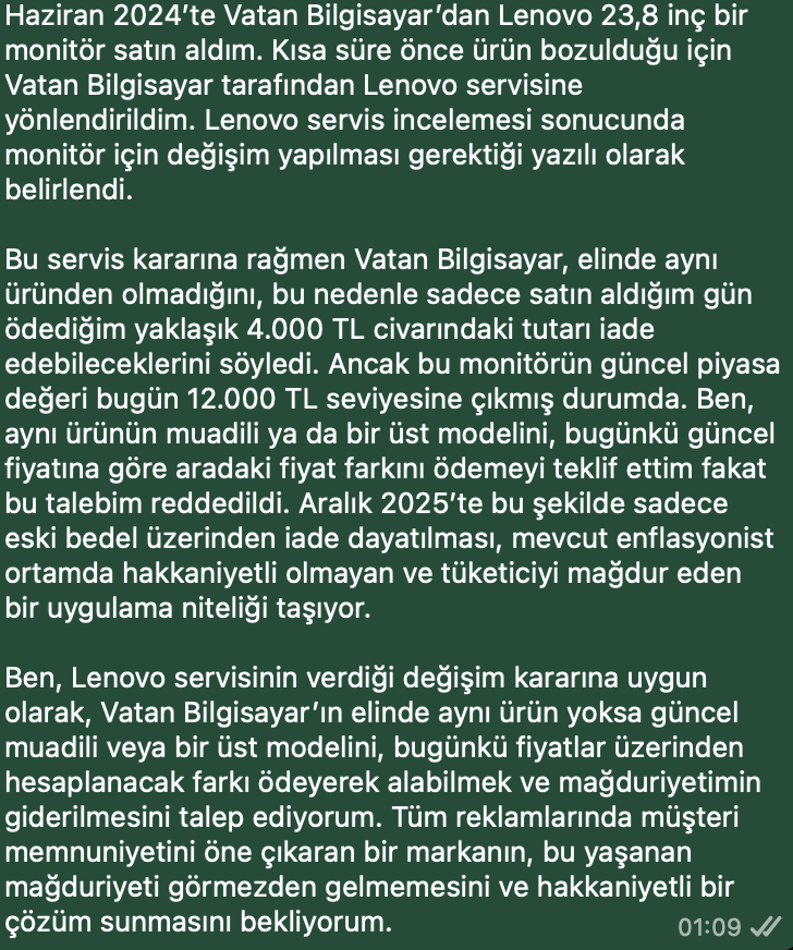 hakanzrl71's tweet photo. @vatanbilgisayar https://t.co/8RtxF6Fw7q