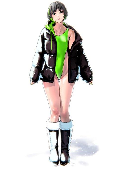 おい磯野、ハイレグに組み合わせたらエロい衣装選手権やろうぜ!
「ダウンジャケットとブーツ」 