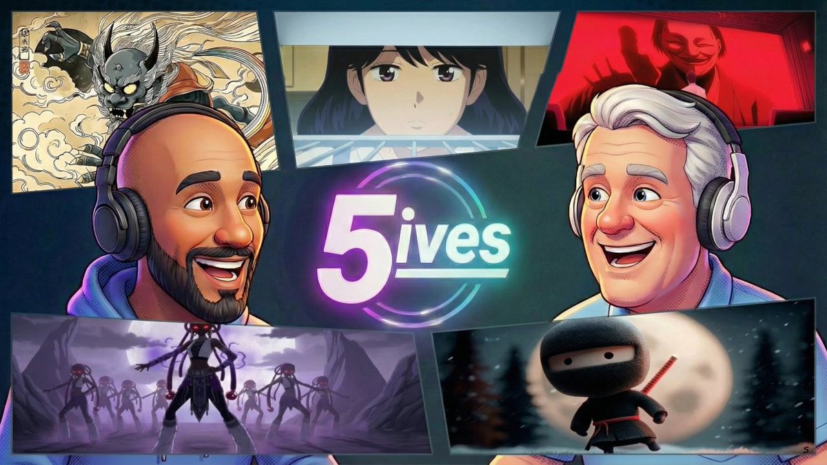 kaigani's tweet photo. 5ives - Ep55 - Top 5 AI Anime This Week: @VanFalk_  &amp; @kaigani
WATCH NOW: https://t.co/2EiApOlxSF

@Samu_islander | “Ninja Kid”
@tumichaelonline| Untitled Fight Scene
@Diesol| Fight Scene
@yuuuki_ai | “Red Parade”
@rudolfina13| “Listen to Me”
@aratamadao | “Algorithmic Bestiary” https://t.co/RjeUjSOSjP