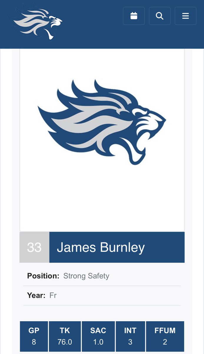 SS/Ath <a href="/CCCLionsFB/">Community Christian College Football</a> 
6’3 200 pounds!
Fast , athletic, smart, Coachable!!
8 games played 
76 tackles 
3 int 
8 pbu 
1 sack 
3 years eligibility left
 Looking for a home !!!