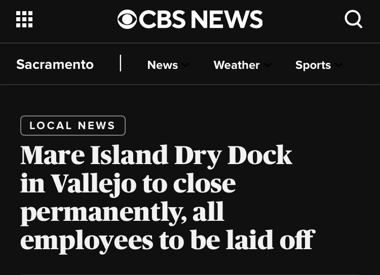 Consider that the entire West Coast of the United States is 100% unfriendly to heavy industry. Nobody wants to build ships with the wackadoodle politics of California, Oregon and Washington hanging over their heads - even if it costs them more money.

Liberal states are - in fact