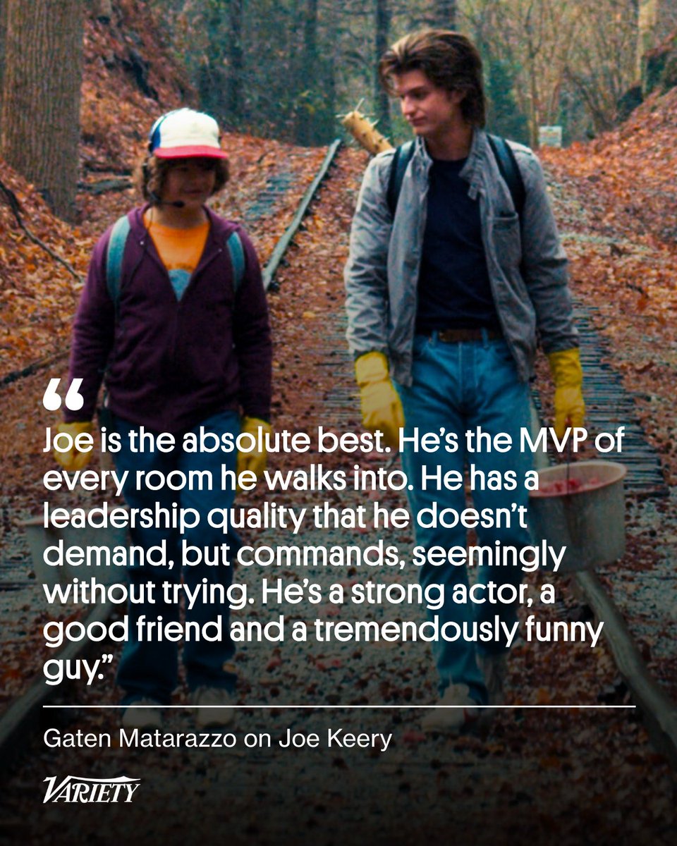 Gaten Matarazzo on his love for Joe Keery and how their friendship has grown over the years of #StrangerThings: 

"Joe is the absolute best. He’s the MVP of every room he walks into and I don’t think he even knows it. He has a leadership quality that he doesn’t demand, but