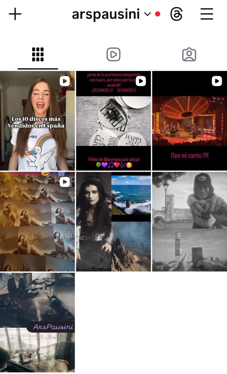 Nuevas publicaciones en @ArsPausini en Facebook e Instagram.Mi página dedicada con mucho amor a <a href="/LauraPausini/">Laura Pausini</a> Hablo de arte, historia... relaciones con videos,frases de canciones,visuales de conciertos,cds y + desde mi visión de historiadora del arte y museóloga ¿Me acompañas?
