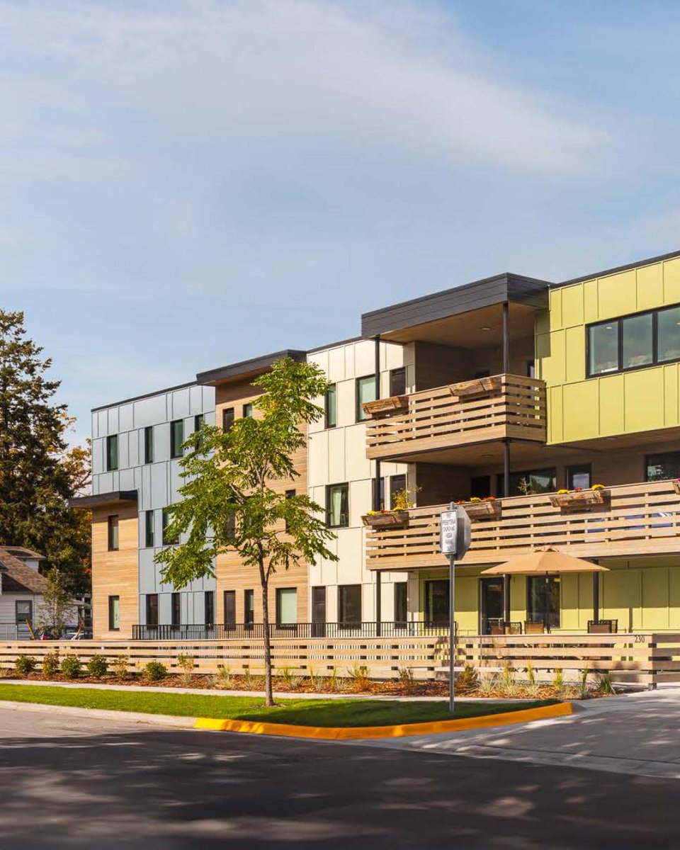 AIANational's tweet image. The Hogan is a 36-unit apartment building designed for seniors seeking affordable rental options with a cooperative living model. 

MMW Architects | Design for Aging Review 2025 | 📸 by Chuck Collier Schmidt