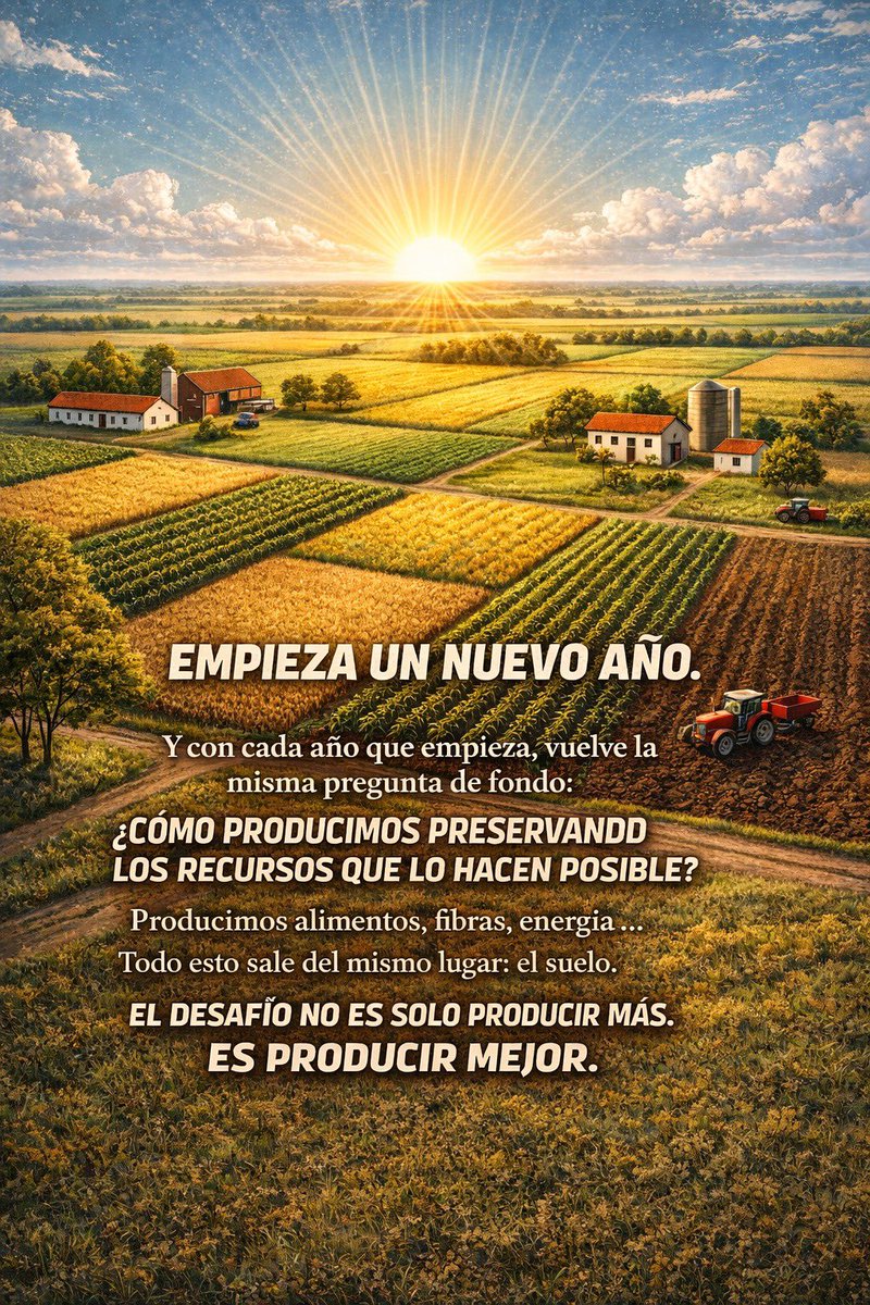 patucomendez's tweet image. #1de54 posteos 💪🏼 durante el #2026

☀️Empieza un #NuevoAño

Y con cada año q empieza, vuelve la misma pregunta de fondo: 

¿cómo #producimos lo q necesitamos sin agotar y afectar los #recursos q lo hacen posible?

#CultivosDeServicios