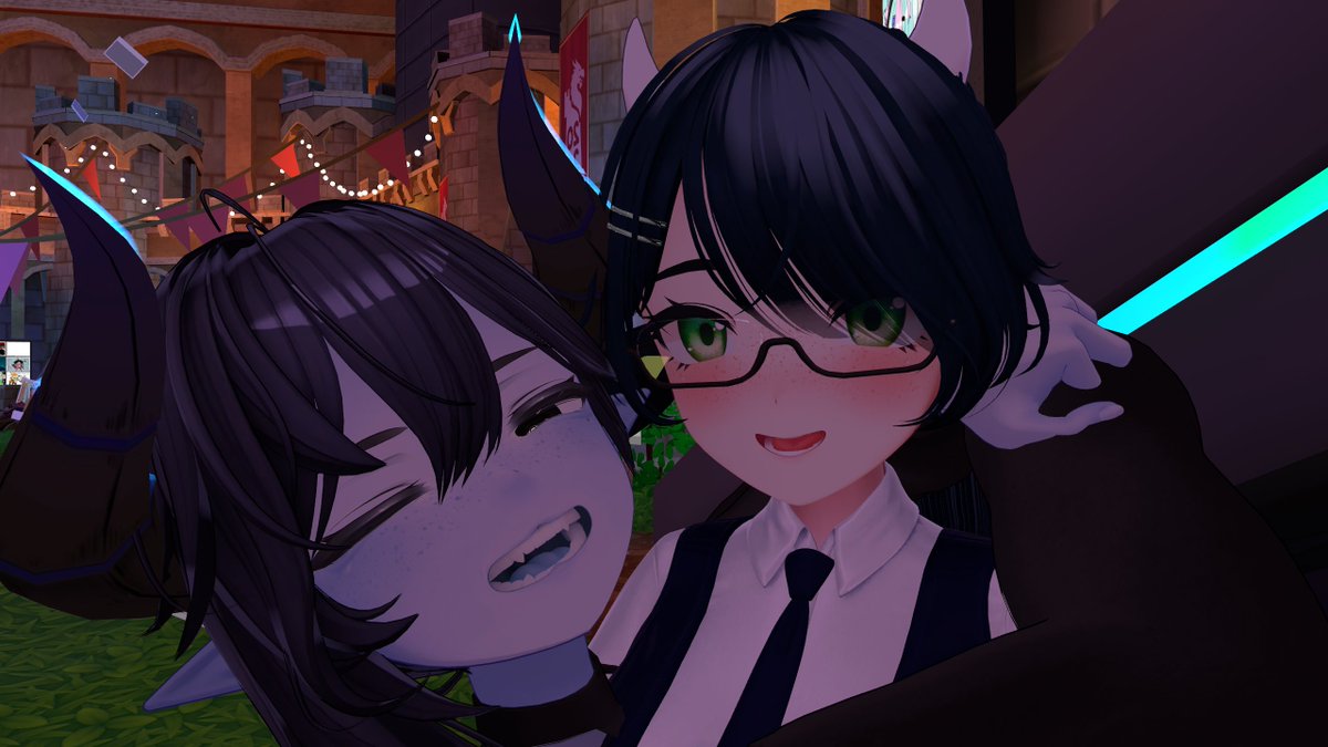 MANOFWALLS's tweet image. He told me it was Blue Years Eve... and how could I argue with that face?
(feat. @Wizard_VR)
#VRChat #NYE2026