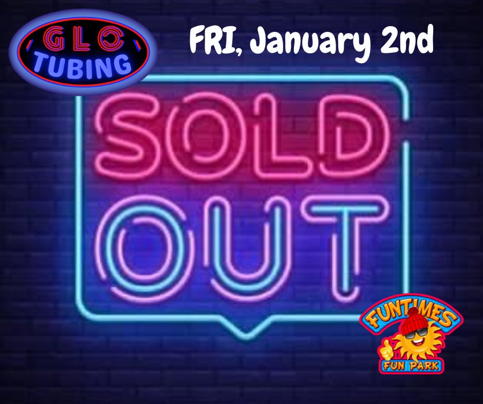 UPDATE: SOLD OUT, FRI. JAN. 2
Please visit our website for other available dates.
👉🏽 funtimespark.com