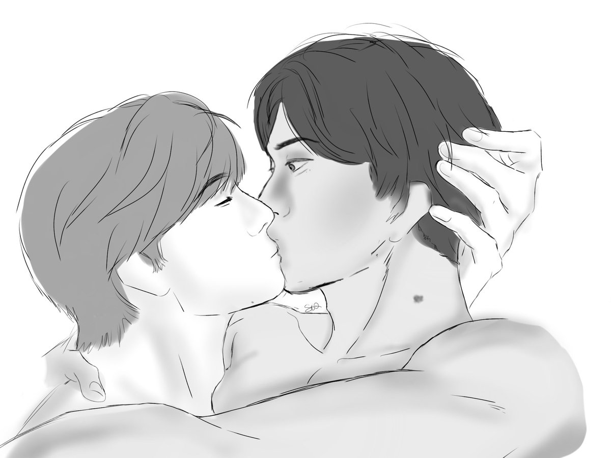 sunoosasscheek's tweet photo. Drew a sketch of said thoughts...(Please ignore the fact that I cannot draw kisses for the life of me and that jw kinda looks like jungkook) https://t.co/wGOeyBrwwm