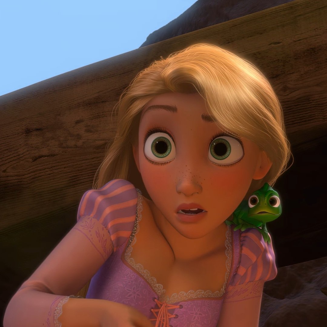 rapunzel and pascal's facial expressions always matching <3
