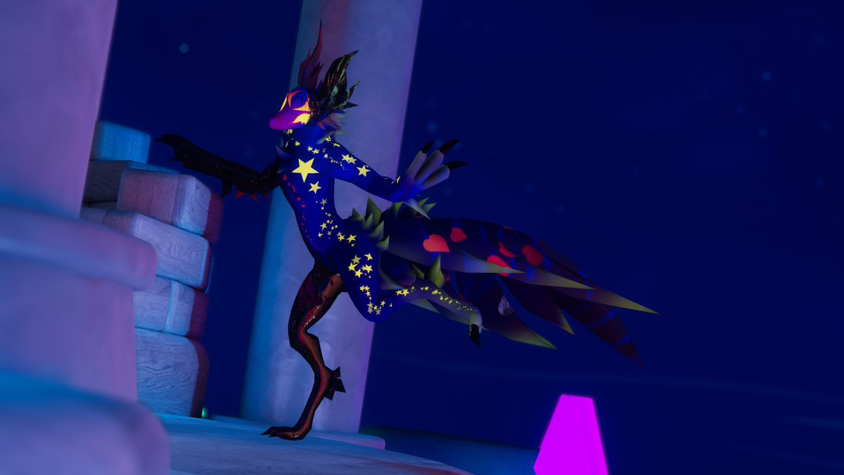 Zohthyn's tweet image. Was it a dream?...

New re-texture based off the Neon Vulpine base by @RoboticAngelG4L!

Happy new year btw
#furry #VRChat #VRChatPhotography