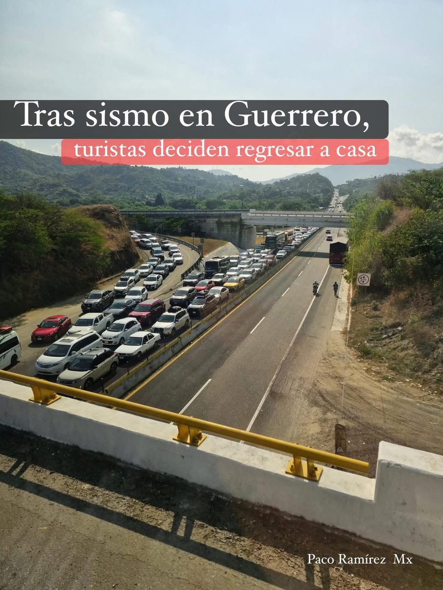 SoyPacoRamirez's tweet photo. Tras el sismo de magnitud 6.5 registrado esta mañana en #Guerrero, con epicentro en San Marcos, vacacionistas adelantaron su salida del puerto de #Acapulco. https://t.co/hfJncx4cpA