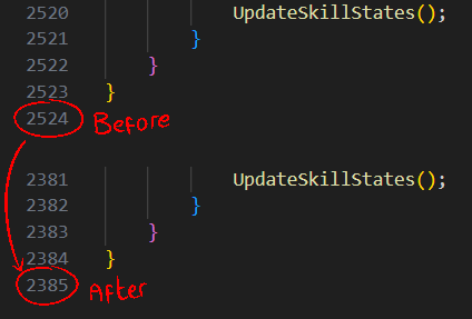 K25fF's tweet photo. [Emerges from the codebase, covered in blood]

You should see the other guy...

The other guy (the skill inventory cs file): https://t.co/VCWnHgD7yE