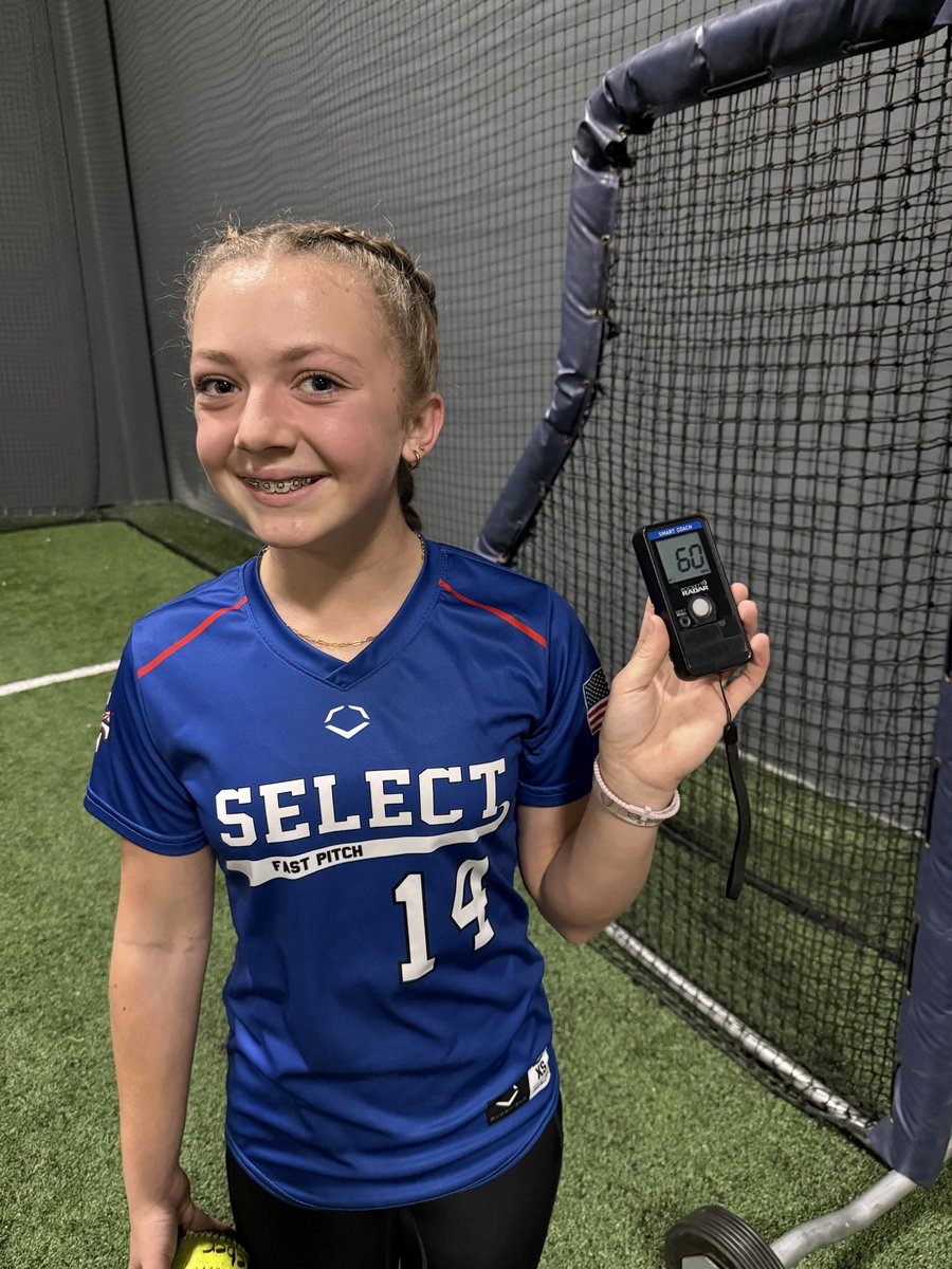 2031 pitcher <a href="/AdleeWeber/">Adlee Weber (2031)</a> getting after it this winter! First time hitting her new PR of 60! Keep working kid