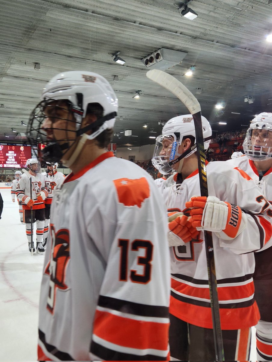 BG gets two goals in 3rd period (McKinley, Pfoh).  Rolls into OT on penalty kill.