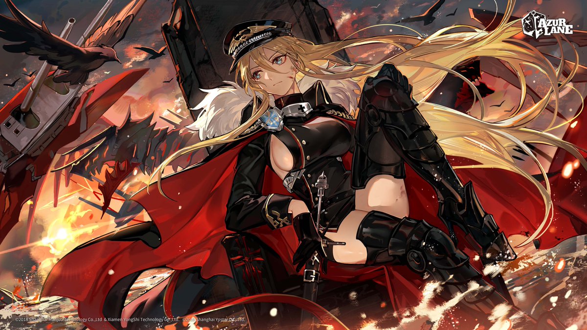 ビスマルク❤️🖤Bismarck 俾斯麦 ＃アズールレーン #AzurLane