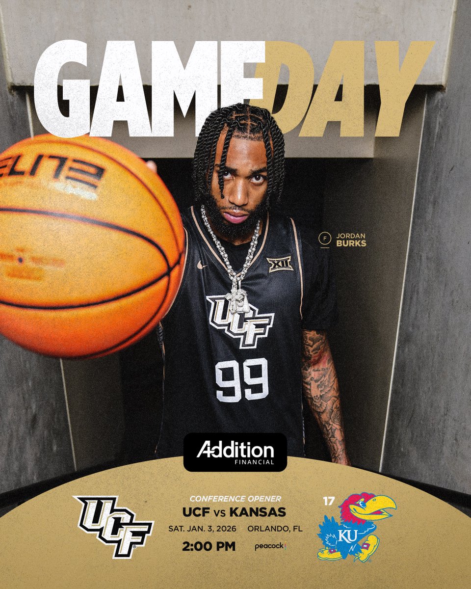 Game 1️⃣

🏠 - Addition Financial Arena
⏰ - 2 pm
📺📊📻 - linktr.ee/ucf.mbb