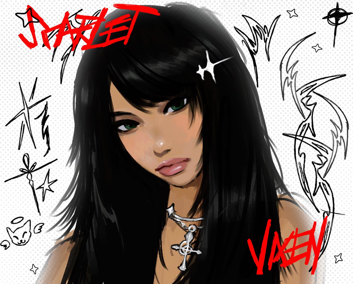 lostspeller's tweet image. Forgot to post it here, scarlet vixen as my first drawing for 2026 ayeee