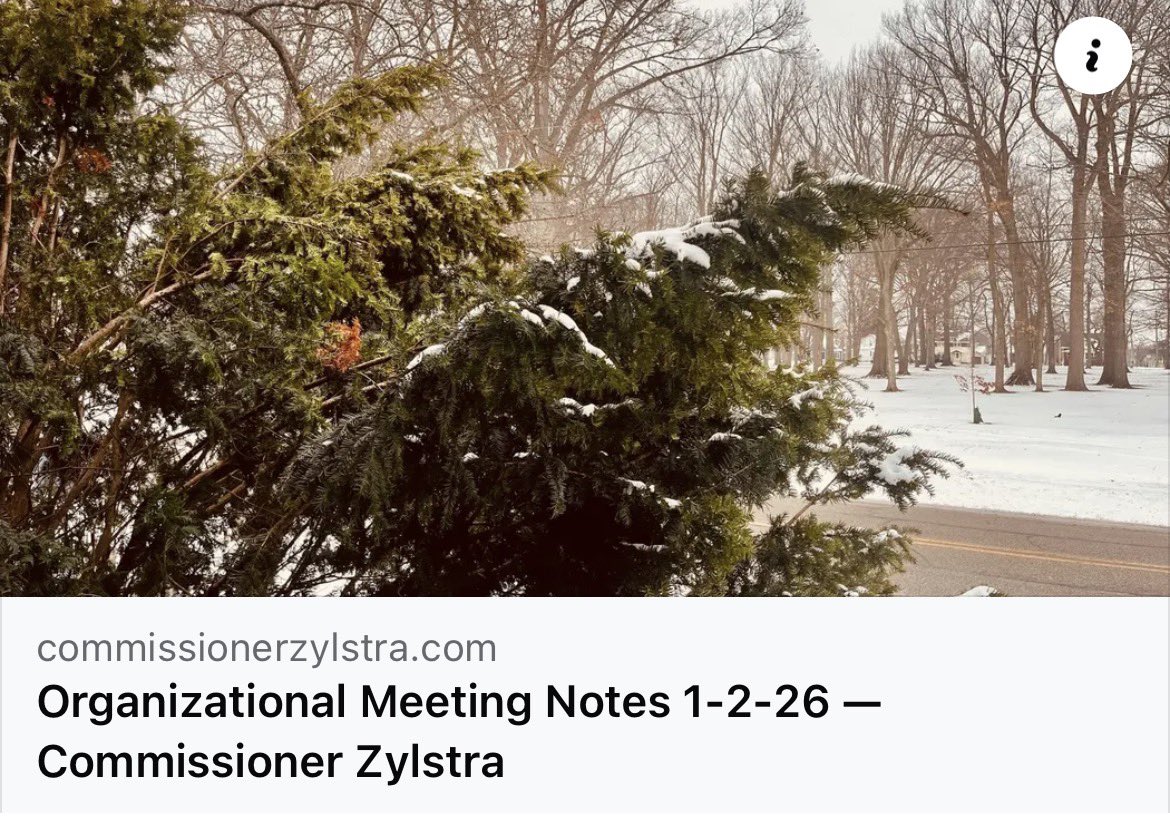 Congratulations to Chair Brugger and Vice Chair Kuyers on their election today. I'm looking forward to this next year. 

I also wanted to say thank you to the commissioners who reached out over the last weeks to discuss my candidacy for Chair and to the residents who reached out
