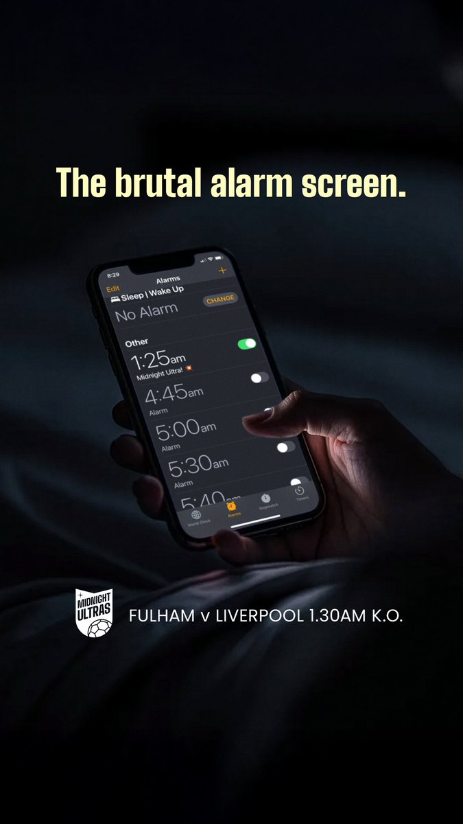 MidnightUltras's tweet image. The most brutal kick off time! But we are committed. 👊🏽⚽️❤️
#midnightultras #AlarmRitual