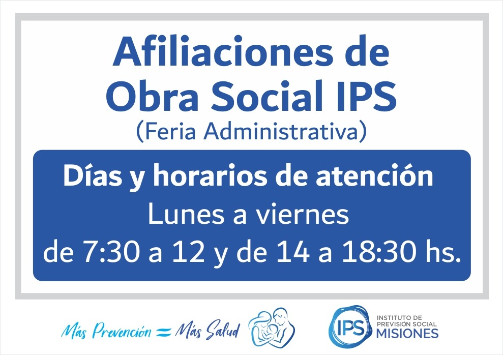 ℹ️ AGENDÁ ESTA INFO. 👉Afiliaciones de Obra Social en horario de feria:  ⏰de 7,30 a 12 y de 14 A 18.30 hs.   
                                                              Gestión Dr <a href="/LisandroBenmaor/">Lisandro Benmaor</a>