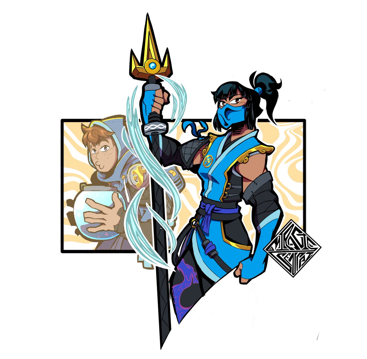 MiracleSenpai_'s tweet image. Fortnite X Ninjago Nya (and Jay) because I'm impatient as hell🌊⛈️😭