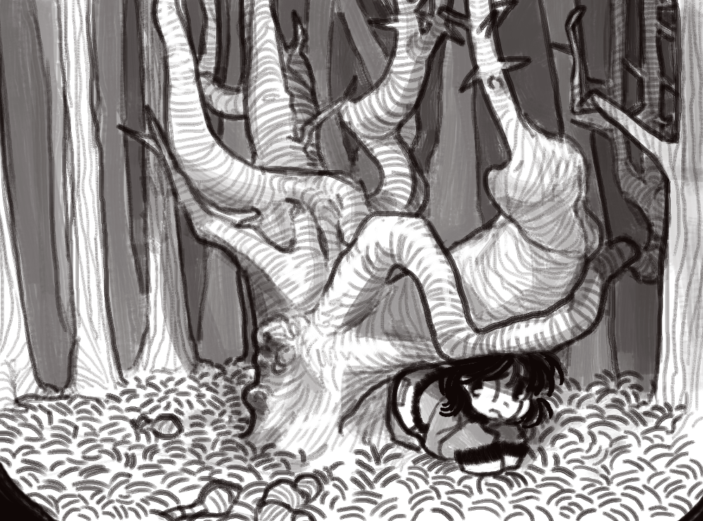 hidin under that tree