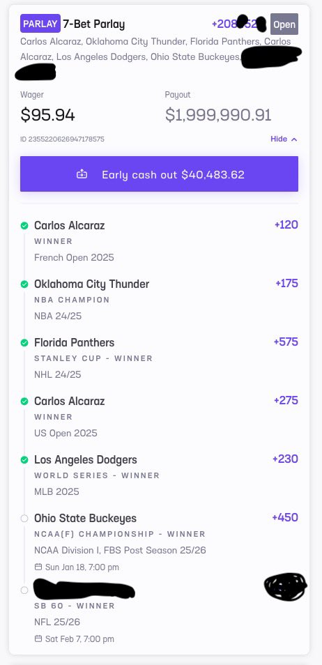 HRUnityLoveRock's tweet image. Just missed historic parlay! At one point I turned down a $180k cash out offer from @HardRockBet. 💸

Please use the link below so I can try again! Free $50 bonus $! 

hrb.onelink.me/aSsa/r31x99xa