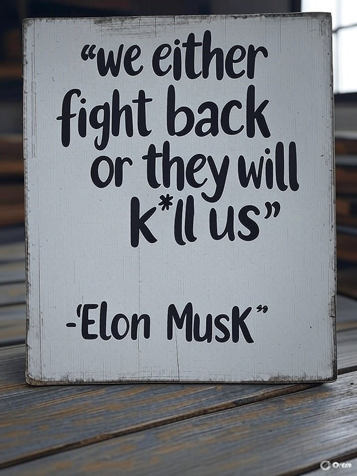 We’re at war.

We are fighting good vs evil.

Locked and loaded.

No joke. 

<a href="/elonmusk/">Elon Musk</a>