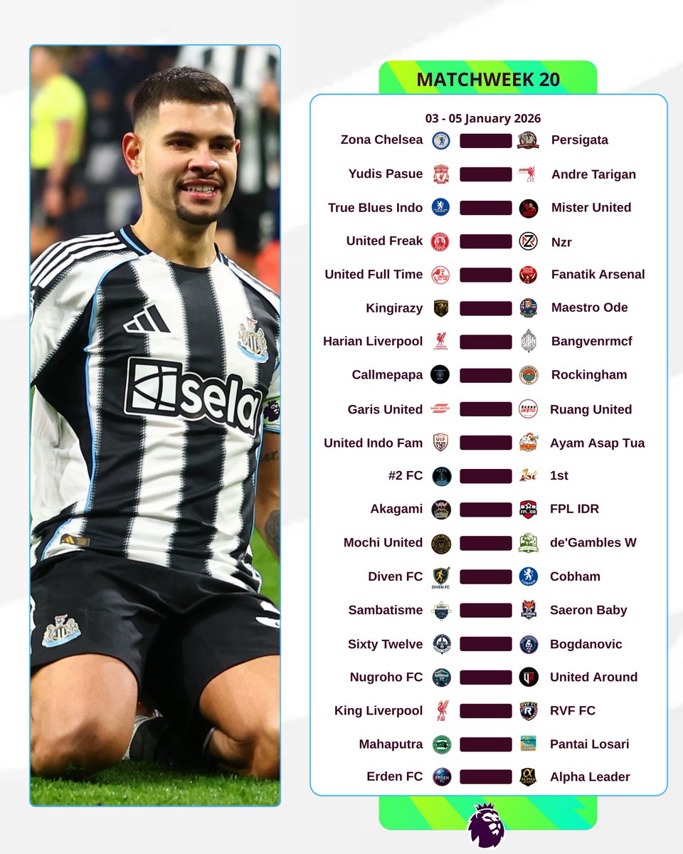 fplsaturnus's tweet photo. Jadwal Pertandingan FPL Saturnus &amp; Neptunus Pekan 20

Deadline: Sab 3 Jan, 18:00 WIB https://t.co/svp9DJZ3Fh
