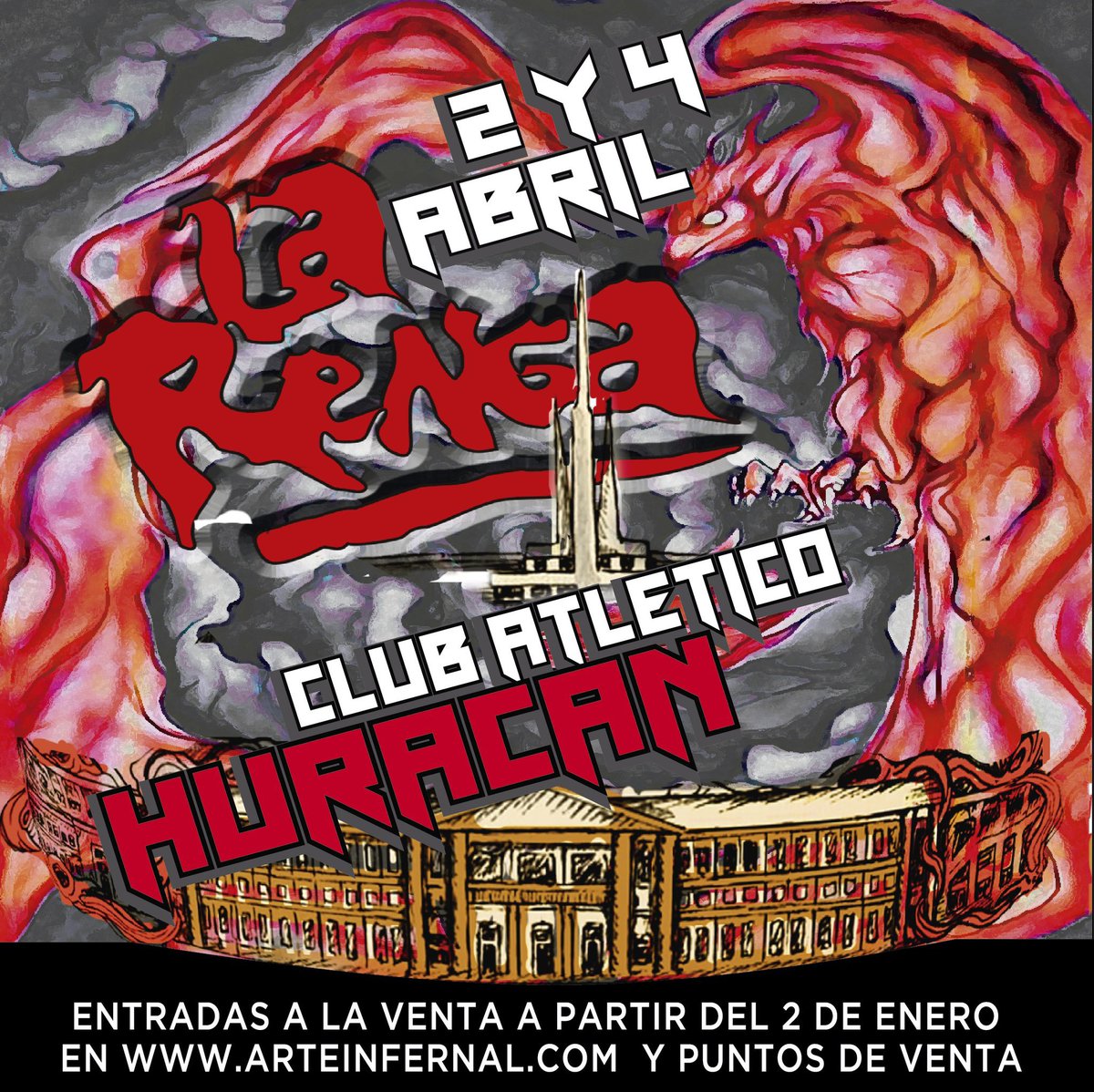 🇦🇷 LA RENGA REGRESA A HURACÁN  EL 2 y 4 DE ABRRIL 🇦🇷

Mira todo lo que se viene 👇

instagram.com/p/DTBsnSCjj1Y/…