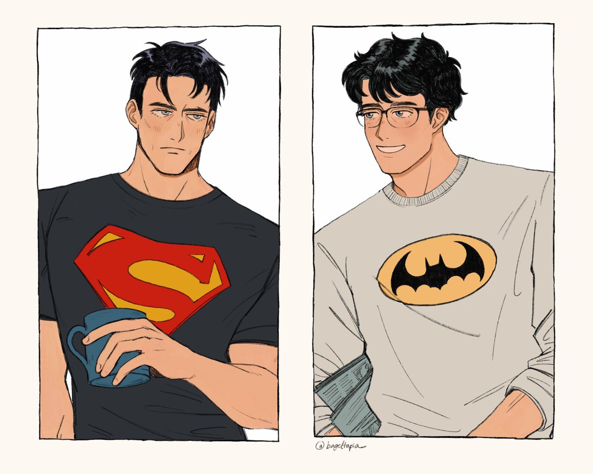 boyfriends who wear each other’s merchhhh also first art post of 2026 wahoo #superbat