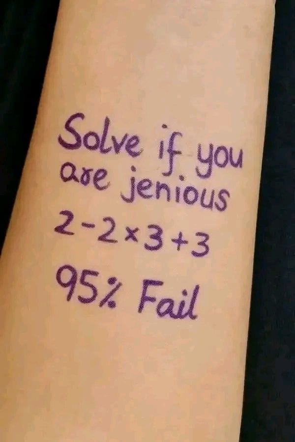 Brain teaser

What is your.answe?