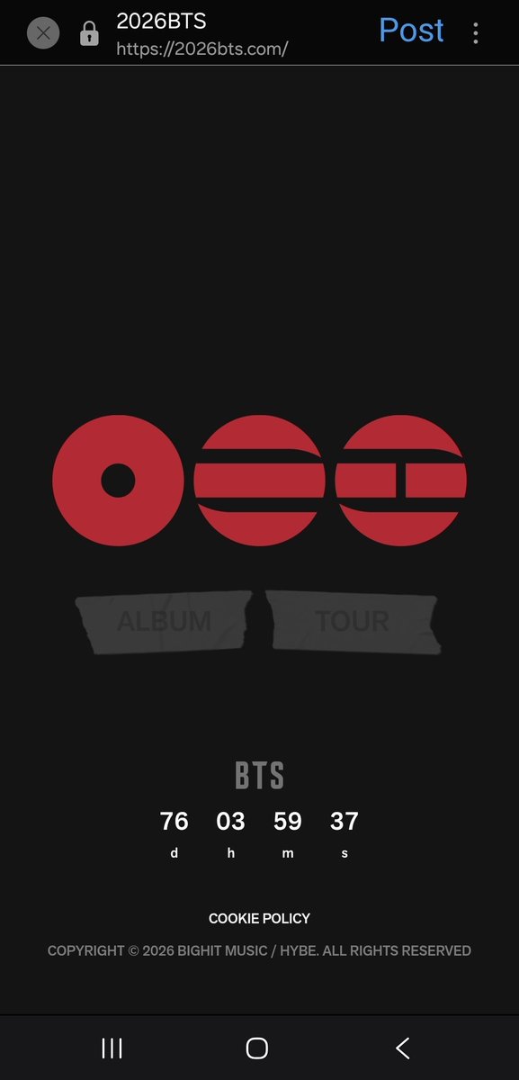 WHAT THE FUCK OMG????? I think we didn't have countdown webpage since Dynamite????

2026bts.com