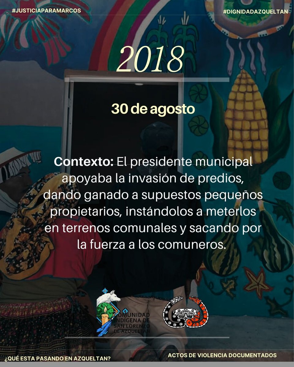 A la violencia armada que ya cobró la vida de autoridades comunitarias y dejado a otro comunero gravemente herido, se suma un escenario de impunidad estructural que no solo agrava el riesgo colectivo, sino que alienta prácticas de discriminacion
#JusticiaparaMarcos