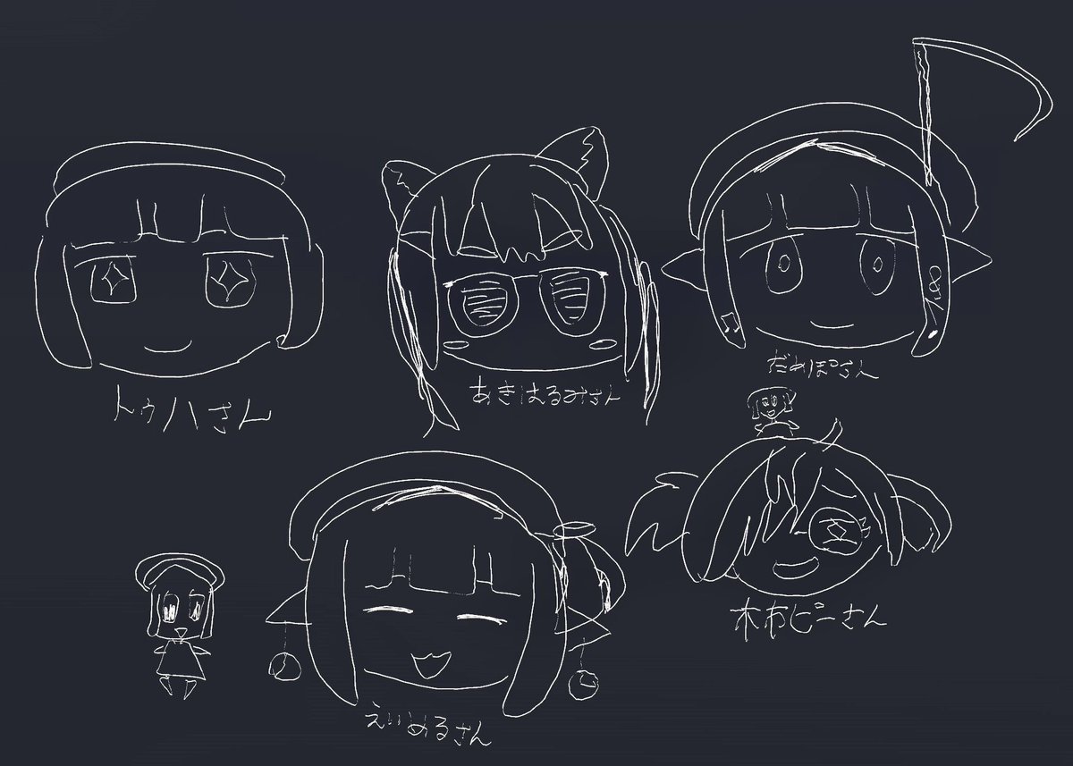 #空き缶詰フォトコン2025
↑えいめるさんから始まった謎の企画でしたが、個人的にめっちゃ楽しんでました🤭ありがとうございました！
最後に、応募してくれたみんなの似顔絵もQVペンで描きました✍🏻(作:空き缶詰)