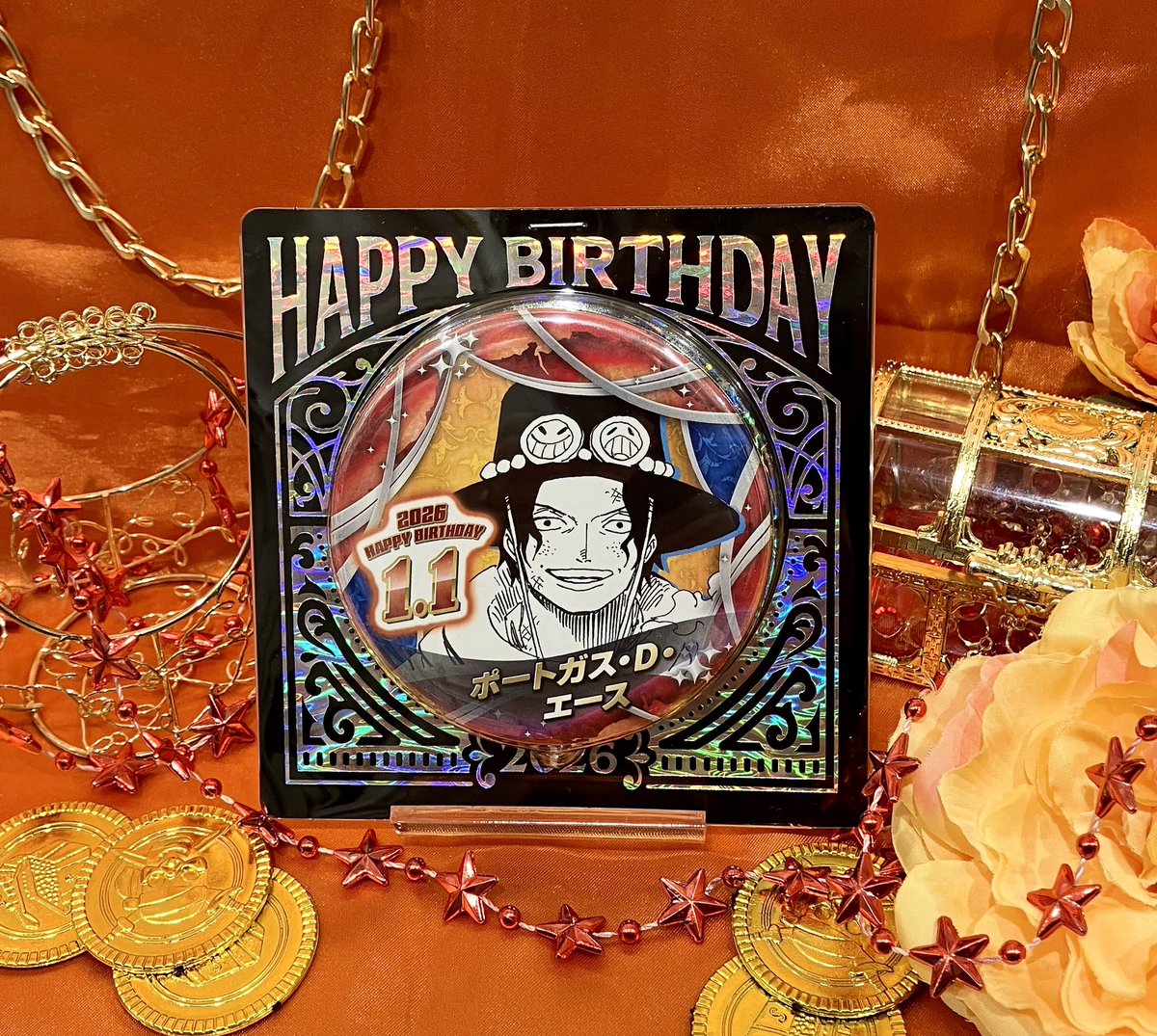 新商品】原画商品 『ONE PIECE』バースデイ缶バッジ ポートガス・D