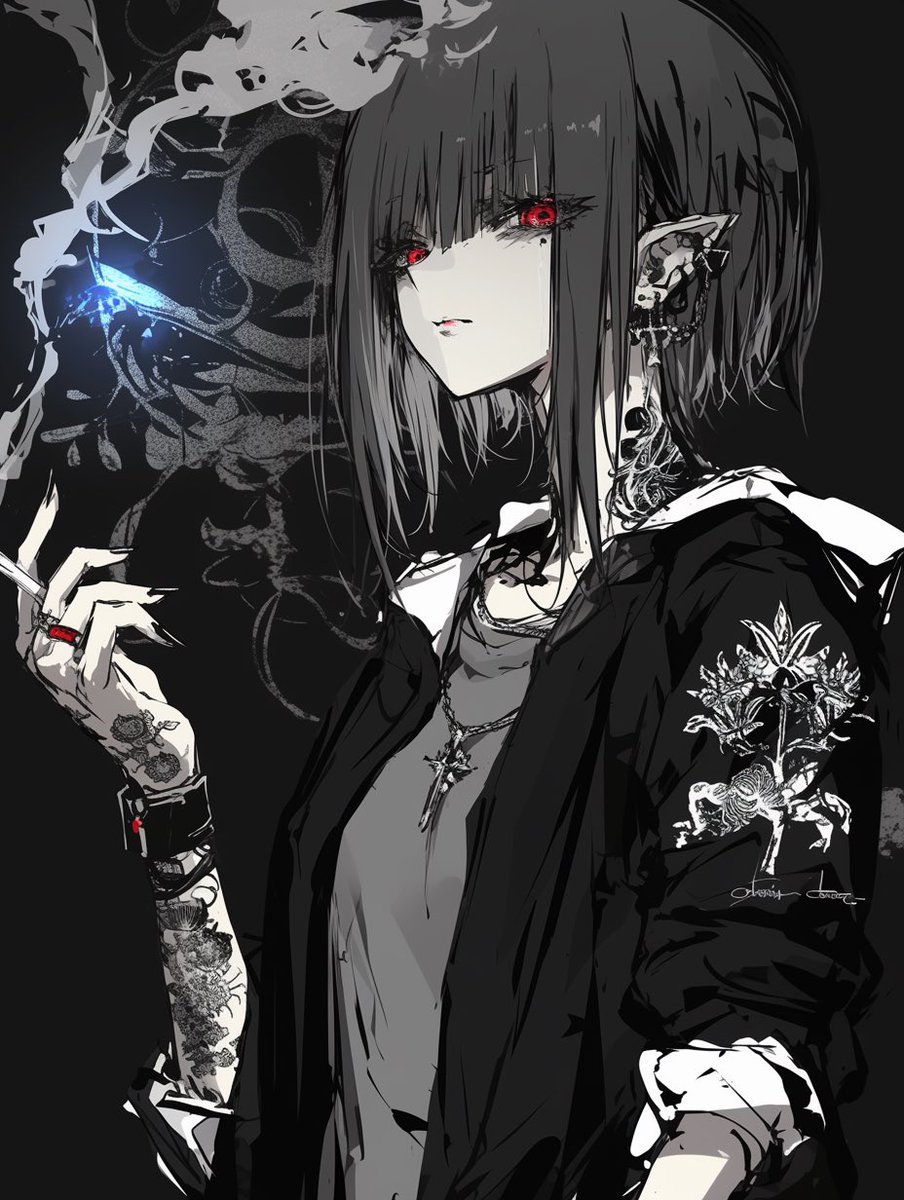 おはよう土曜日(๑˃̵ᴗ˂̵) 「あくま♀🚬」