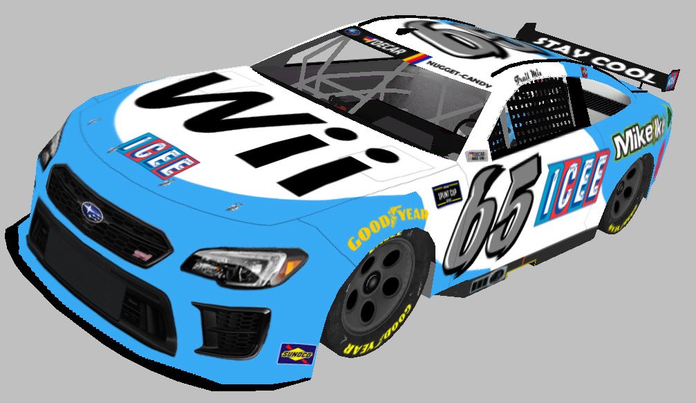PocketsRob's tweet image. Here is the Wii tribute car that Mick and Ike Nugget-Candy are using at Pocono