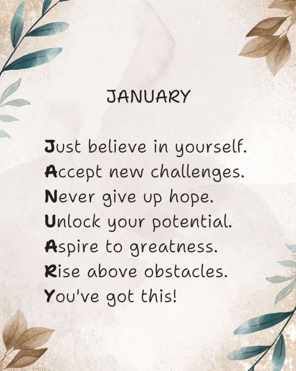 RdpDoc1's tweet photo. Let January be the spark that ignites your inner strength and unlocks your full potential.✨️ https://t.co/SiNRnRZKl2