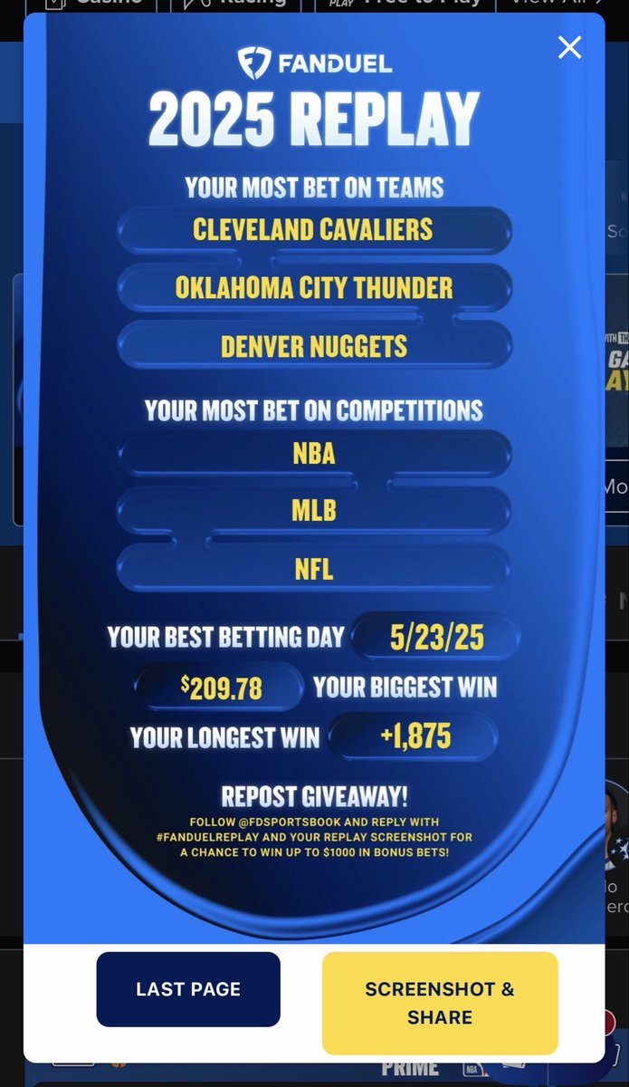 Chef_Deion13's tweet photo. @FDSportsbook #FanDuelReplay https://t.co/XkwRudiIYr