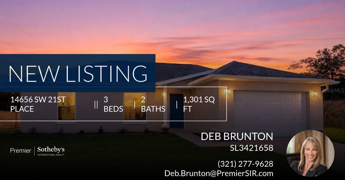 DeborahMD33's tweet photo. 📍 New Listing 📍 Take a look at this fantastic new property that just hit the market located at 14656 Sw 21st Place in Ocala. Reach out here or at (321) 277-9628 for more information

Deb Brunton
Global Advisor 
Premier Sotheby's ... https://t.co/GzfsaN41HC https://t.co/8guuRGGSmt