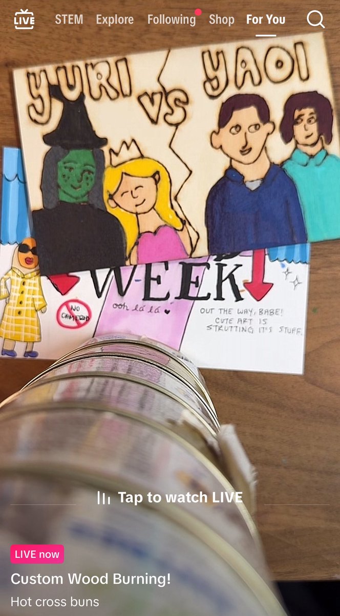 bylerspiderman's tweet image. big things happening on custom wood burning’s live rn