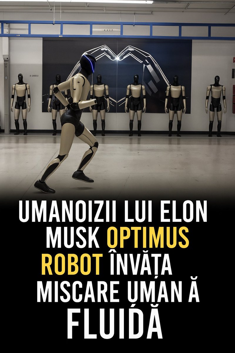 robotul_ro's tweet photo. Optimus ALEARGĂ! 
Robotul umanoid Tesla, Optimus, a devenit viral după un clip scurt în care este văzut alergând — un salt uriaș față de demonstrațiile anterioare când doar mergea! 📷

Tu ce părere ai? Optimus e viitorul muncii? 
#Tesla #Optimus #RobotUmanoid #AI #Robotics https://t.co/lYqtajA9NX