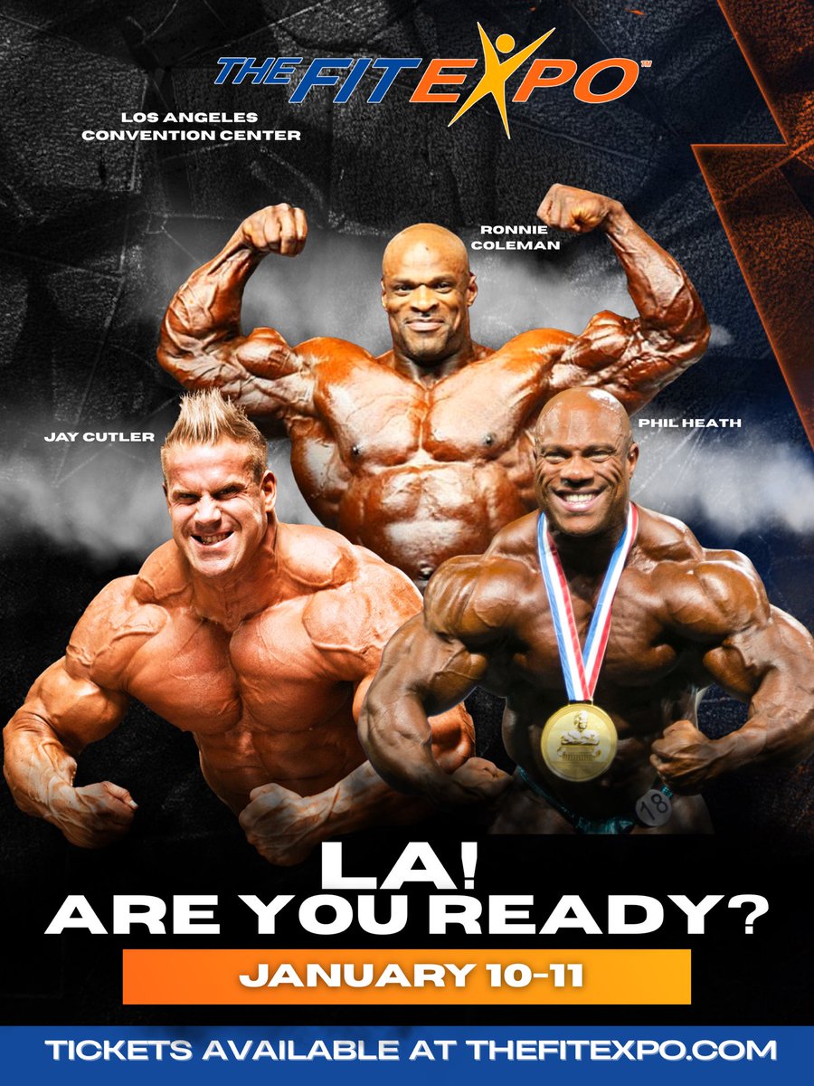 LA! Are you ready?!?! 💥
We’re bringing the legends and all your favorite fitness influencers &amp; athletes under ONE roof for the most epic weekend of the year! 💪🔥
Get your tickets now ! TheFitExpo.com🎟️

#LAFitExpo #FitExpoLA #FitnessLegends #FitFam