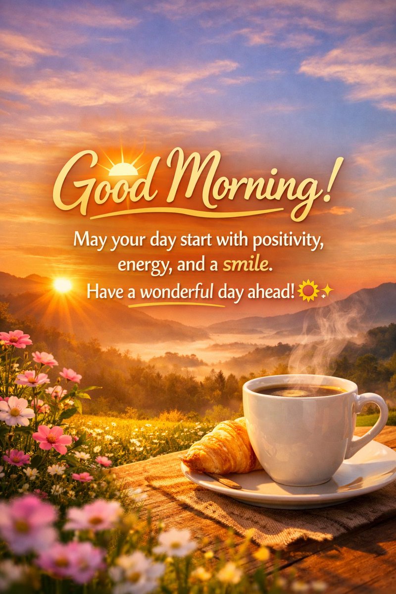 Good morning, 🌅 Wishing you a fresh start, positive energy, and a